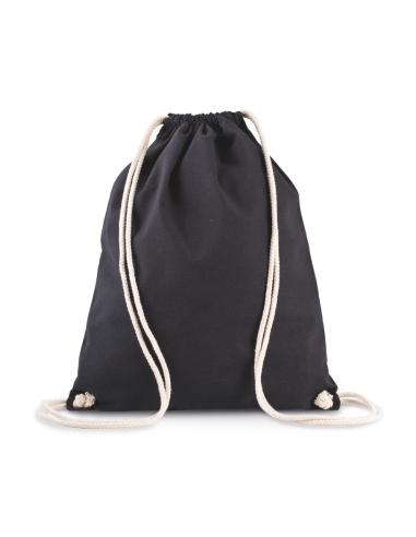 KIM-KI0139-ORGANIC COTTON BACKPACK WITH DRAWSTRING CARRY HANDLES